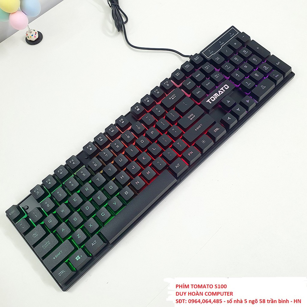 Mua Bàn phím giả cơ Tomato S100 có led - TẶNG NGAY BÀN DI CHUỘT GAMING