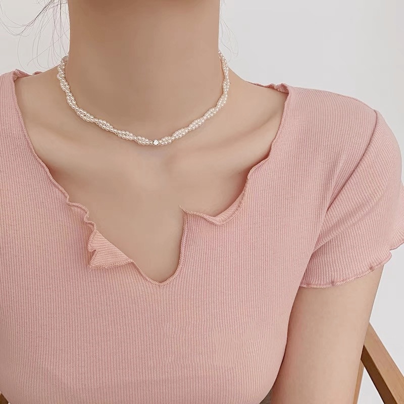 Vòng cổ Đính Ngọc Trai Thời Trang Dành Cho Nữ