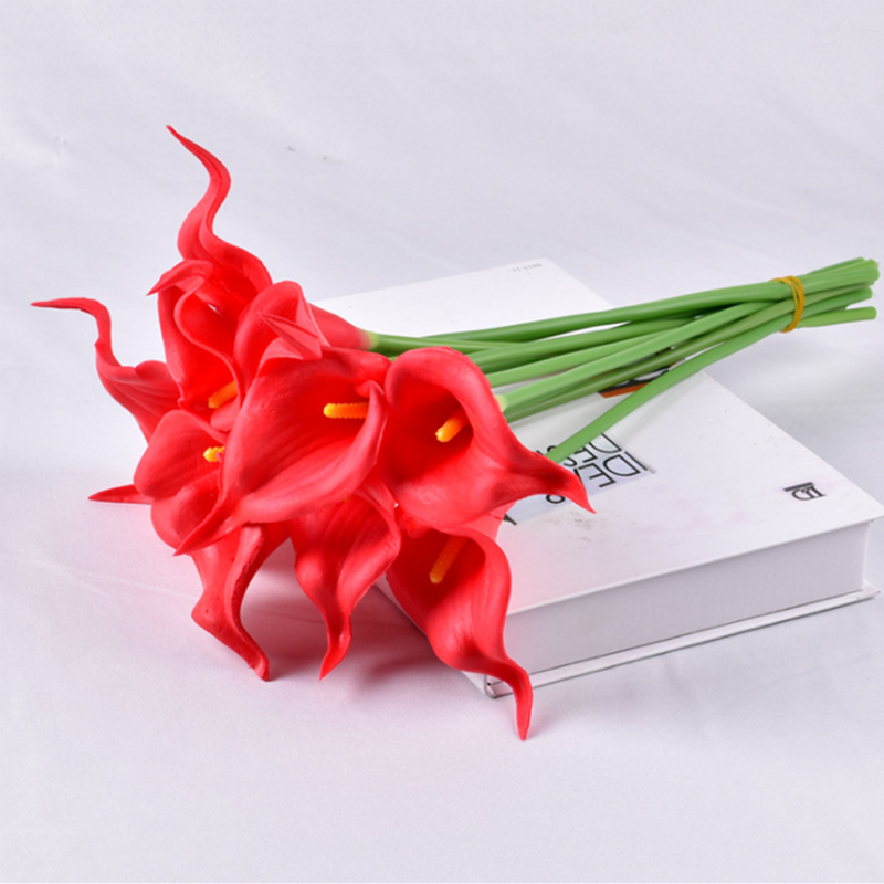 1 Bó Hoa Calla Lily Nhân Tạo Bằng Latex Trang Trí Nhà Cửa