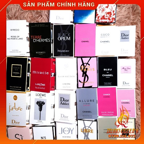[Chính Hãng ] Nước hoa mini vial 2ml thơm lâu hàng dùng thử các hãng