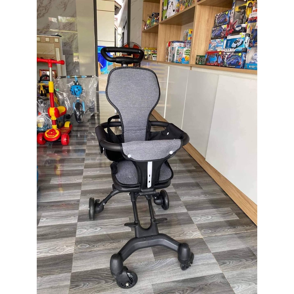 Xe Đẩy Cho Bé.Xe Đẩy Gấp Gọn Đảo Chiều Full Đệm Và Mái Cho Bé