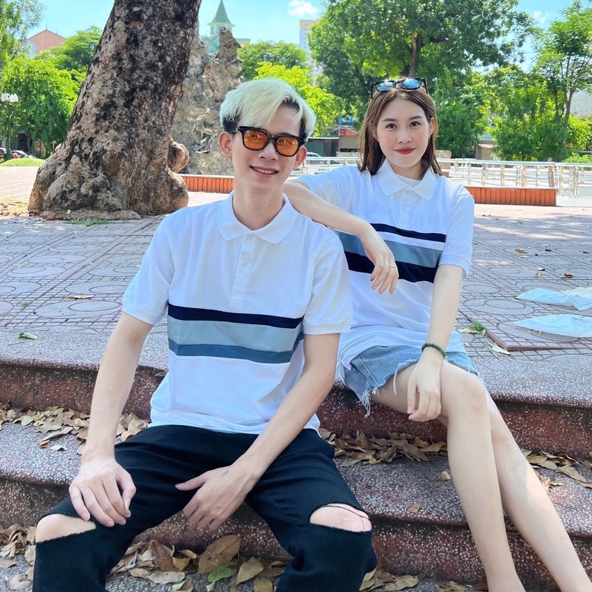 Áo thun nam POLO thiết kế vải cá sấu cotton cao cấp, sọc ngang ngắn tay cực sang trọng và lịch lãm