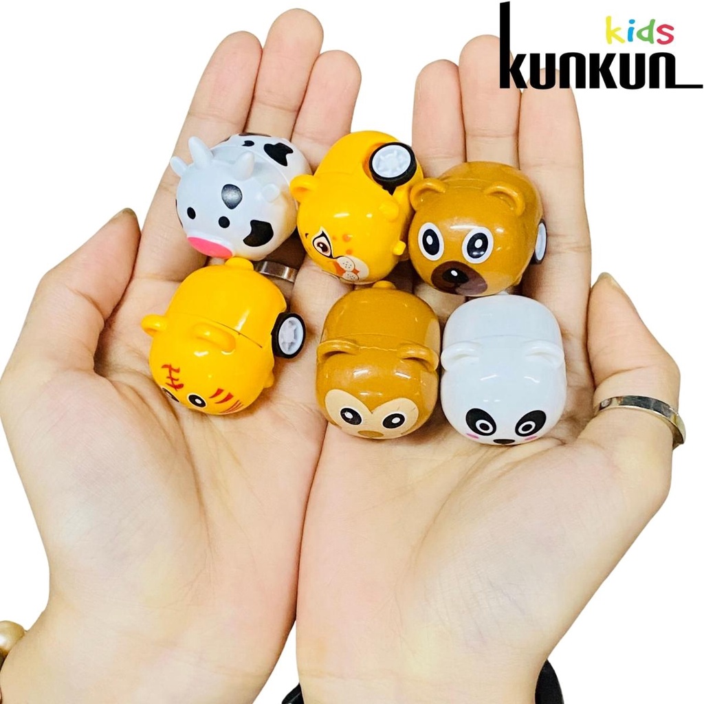 Đồ chơi cho bé xe hơi mini hình thú, máy bay nhiều màu đáng yêu KUNKUN KID