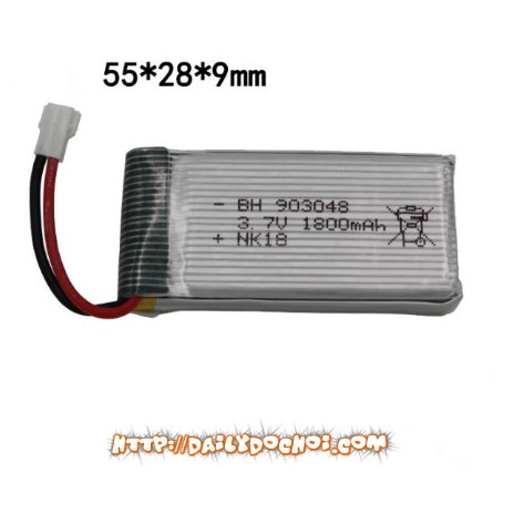 hanoitoy Pin máy bay điều khiển từ xa dung lượng cao 3.7V 1800mah chân trắng cỡ nhỏ hàng chính hãng chất lượng cao