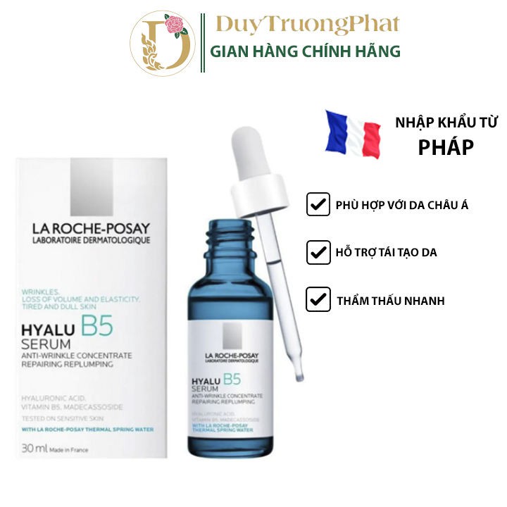 dưỡng chất tái tạo da, phục hồi da hư tổn La Roche-Posay Hyalu B5 Serum 30ml, tinh chất serum dưỡng da chống lão hóa da