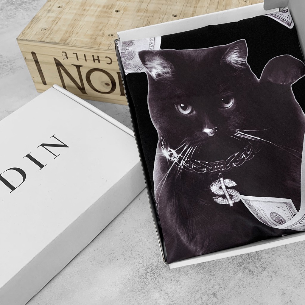 Áo thun oversize Dollar Cat , áo phông cotton nam nữ unisex, ODIN CLOTHING | BigBuy360 - bigbuy360.vn