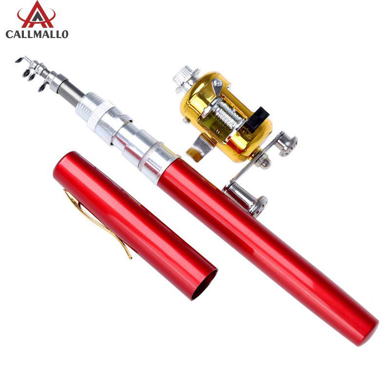 Cần Câu Cá Mini Bằng Hợp Kim Nhôm Siêu Nhẹ