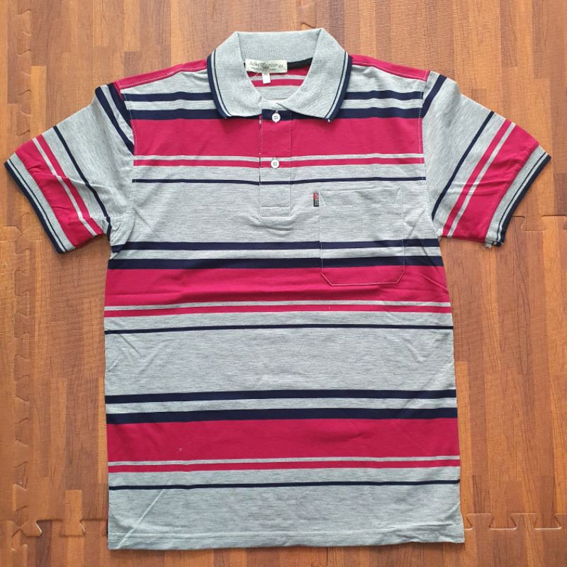 Áo Thun Nam Trung Niên Cổ Bẻ Kẻ Sọc | BigBuy360 - bigbuy360.vn