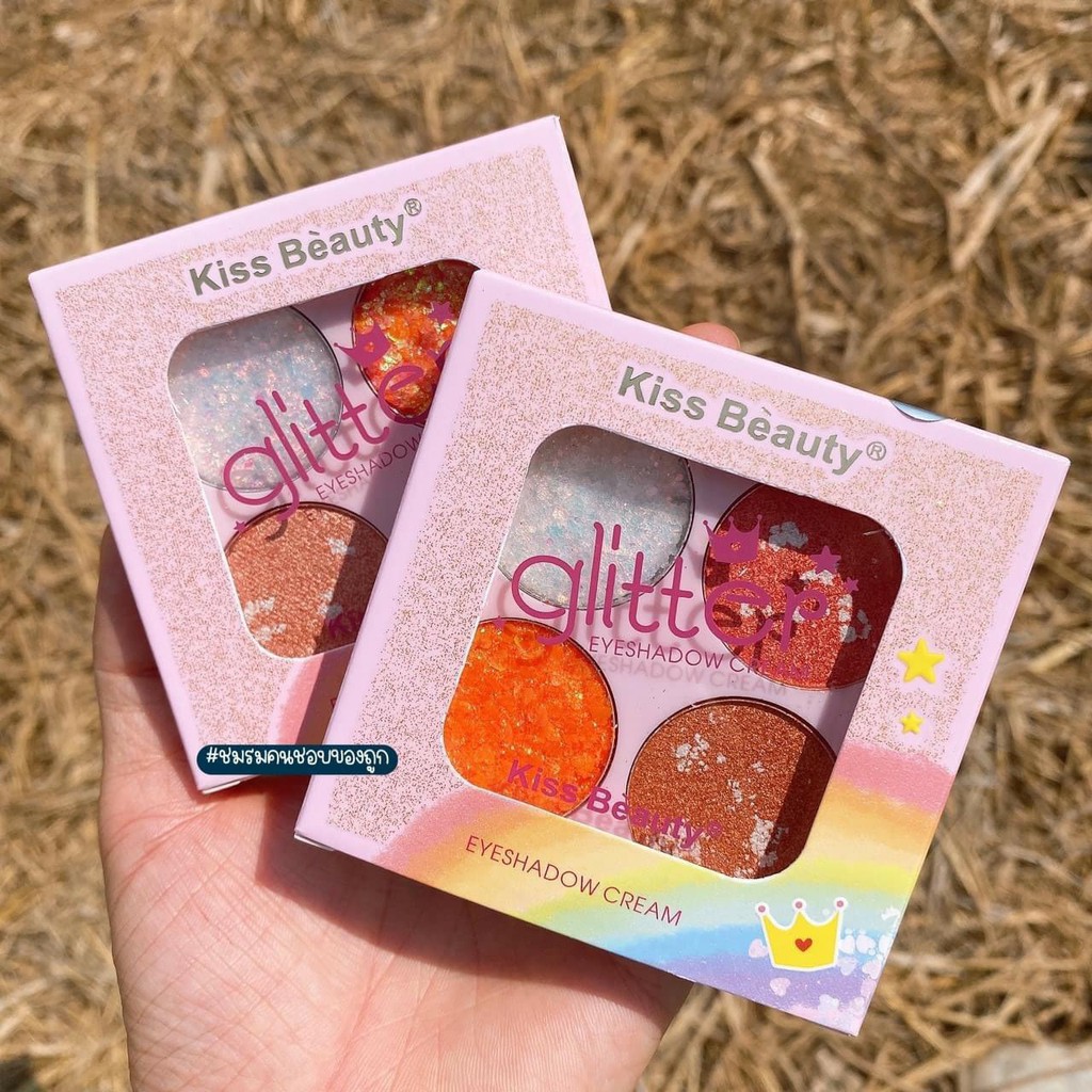 Nhủ Mắt Kim Tuyến 4 Ô Màu Tạo Điểm Nhấn Kiss Beauty Glitter Eyeshadow No.87116 | BigBuy360 - bigbuy360.vn