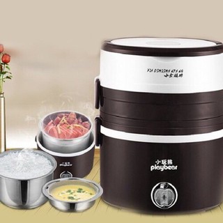 [Trợ giá] Cặp Lồng Cắm Điện 3 Tầng Ruột Inox Cao Cấp❤️FREESHIP❤️- Giữ Nóng Thức Ăn Liên Tục