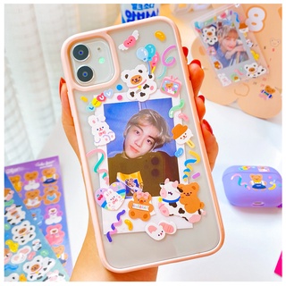 Tấm sticker gấu dễ thương decor toploader, trang trí