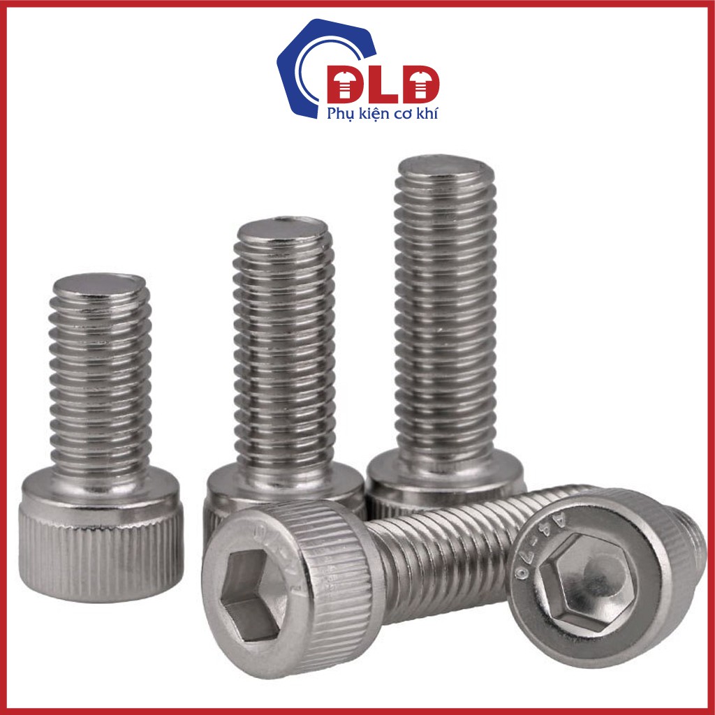 Set 20 bu lông lục giác chìm - bulong đầu trụ inox M8-M12 size nhỏ