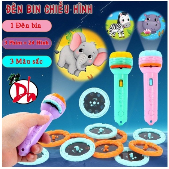 Đồ chơi đèn pin chiếu hình 80 hình đáng yêu cho bé khám phá BeThongMinh - Đồ chơi thông minh cho bé