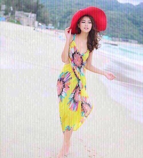 Khăn voan đi biển