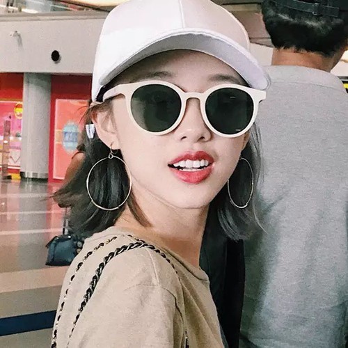 Kính tròn hotgirl màu trắng K01