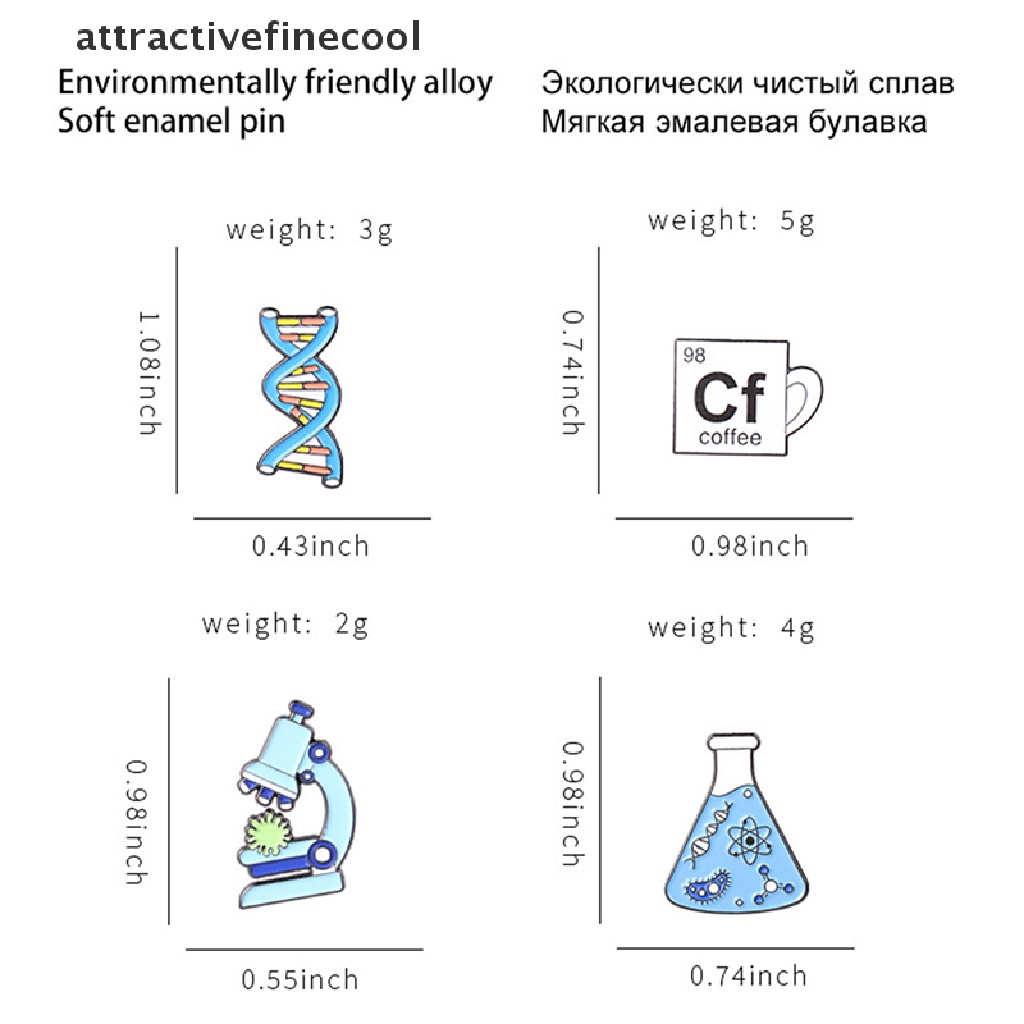 Acvn Huy Hiệu Cài Áo Tráng Men Hình Phân Tử Hóa Học DNA
