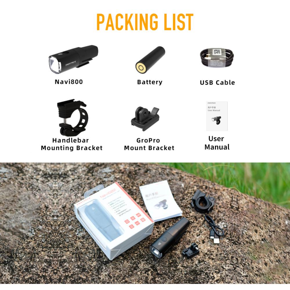 Đèn pha xe đạp Enfitnix Navi800 Chống thấm nước Đèn pha xe đạp Xoss Đèn pin chói
