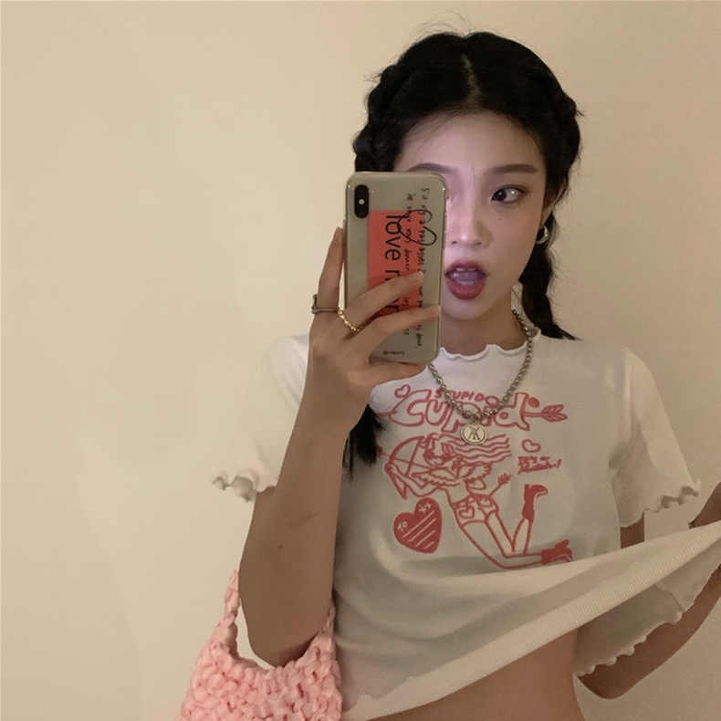 Áo thun ZHELIHANGFEI vải cotton ngắn tay thời trang mùa hè 2022 cho nữ