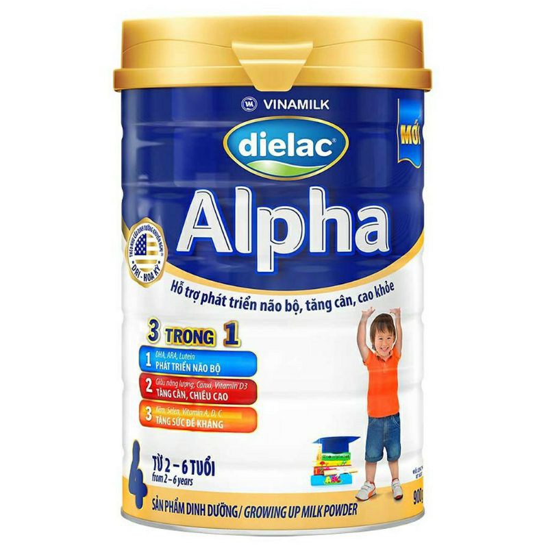 DATE 2024- Sữa bột Dielac Alpha 1/2/3 và 4 900g