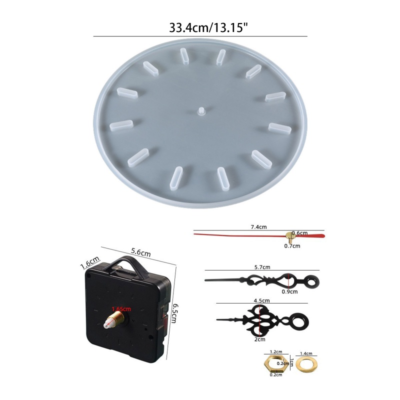 Khuôn Làm Đồng Hồ Epoxy Resin Thủ Công DIY