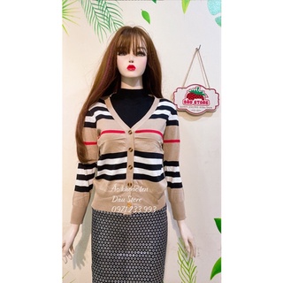 Áo khoác len nữ💥𝑭𝑹𝑬𝑬𝑺𝑯𝑰𝑷💥Áo khoác cardigan đẹp kẻ sọc hót hít