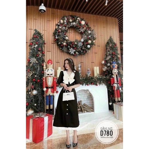 BIGSIZE NHUNG LÊ Đầm nơ D780