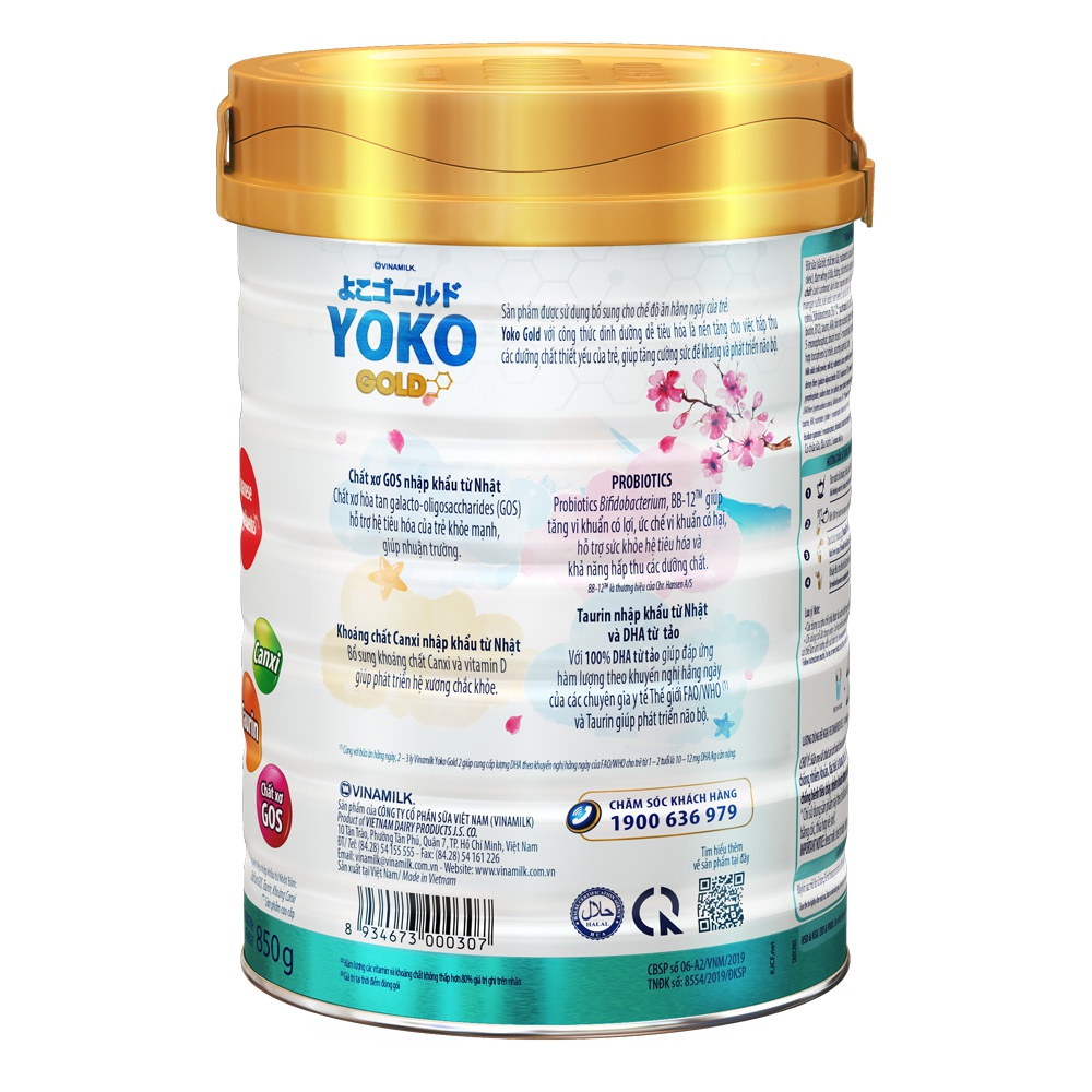 Sữa bột vinamilk gold yoko 2 850g