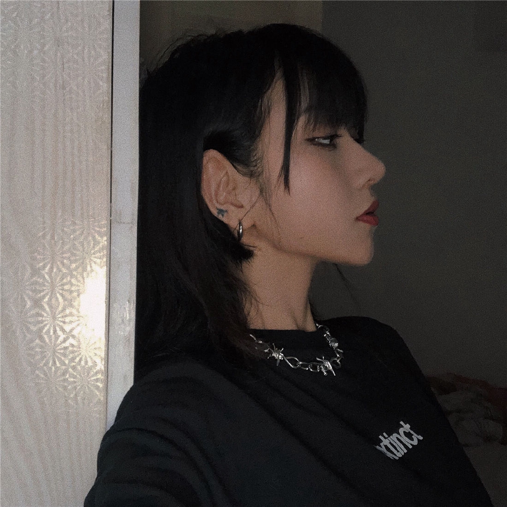 Vòng cổ / vòng tay 225053 thiết kế gai phong cách Harajuku đen tối