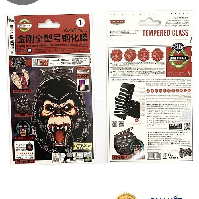 KING KONG,iPHONE 6-&gt;12Miếng dán Kính cường lực FULL MÀN IPHONE 6 6s 7 8 SE / Plus / X XR XS/ Max / 11 12/ MINI / Pro