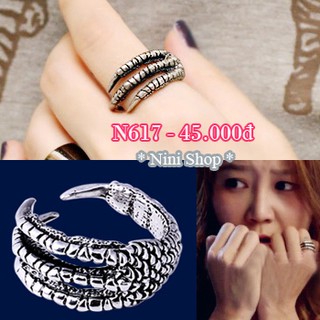 Nhẫn kiểu hình móng vuốt độc đáo (kéo sang phải xem thêm mẫu)
