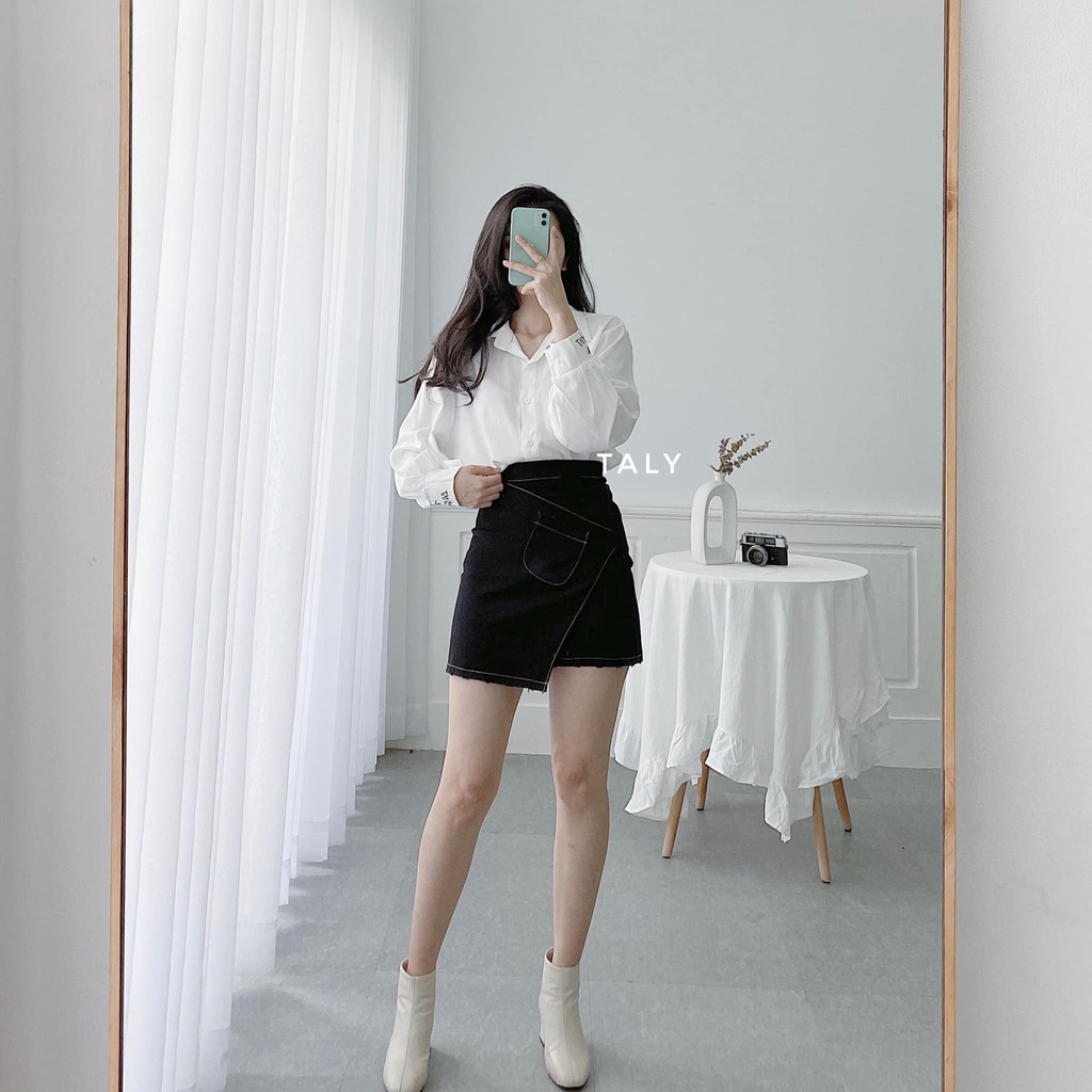[Mã FADIRECT20 giảm 20K đơn 150K] Chân váy đắp chéo viền nổi V2911 TALY | BigBuy360 - bigbuy360.vn