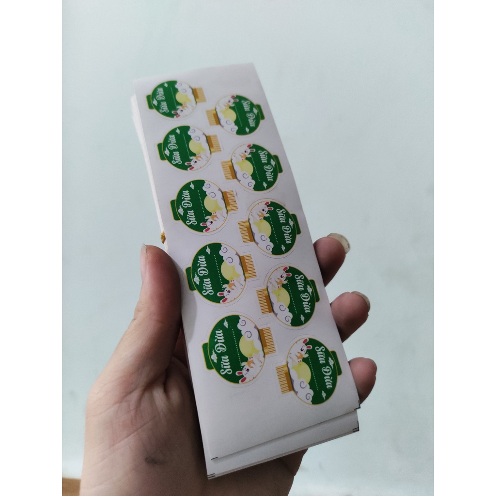 Tem dán nhân đậu xanh + thập cẩm cho bánh trung thu