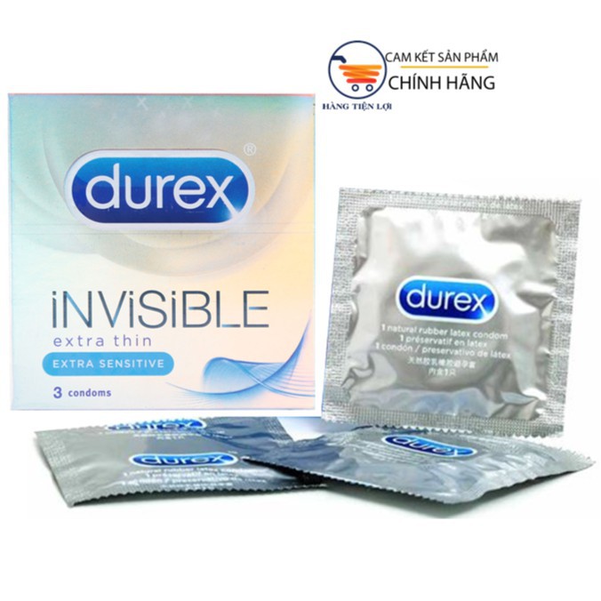 Bao cao su Durex Invisible - Cực siêu mỏng - 3 pcs