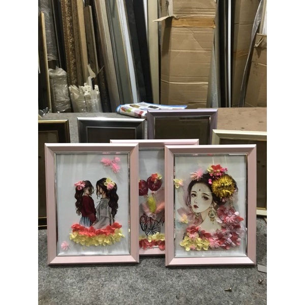 (Xưởng khung)Khung ảnh để bàn (giá rẻ) nhiều kích cỡ (9x12)A6 (10x15) B6(13x18)A5 (15x21)khung hình treo tường