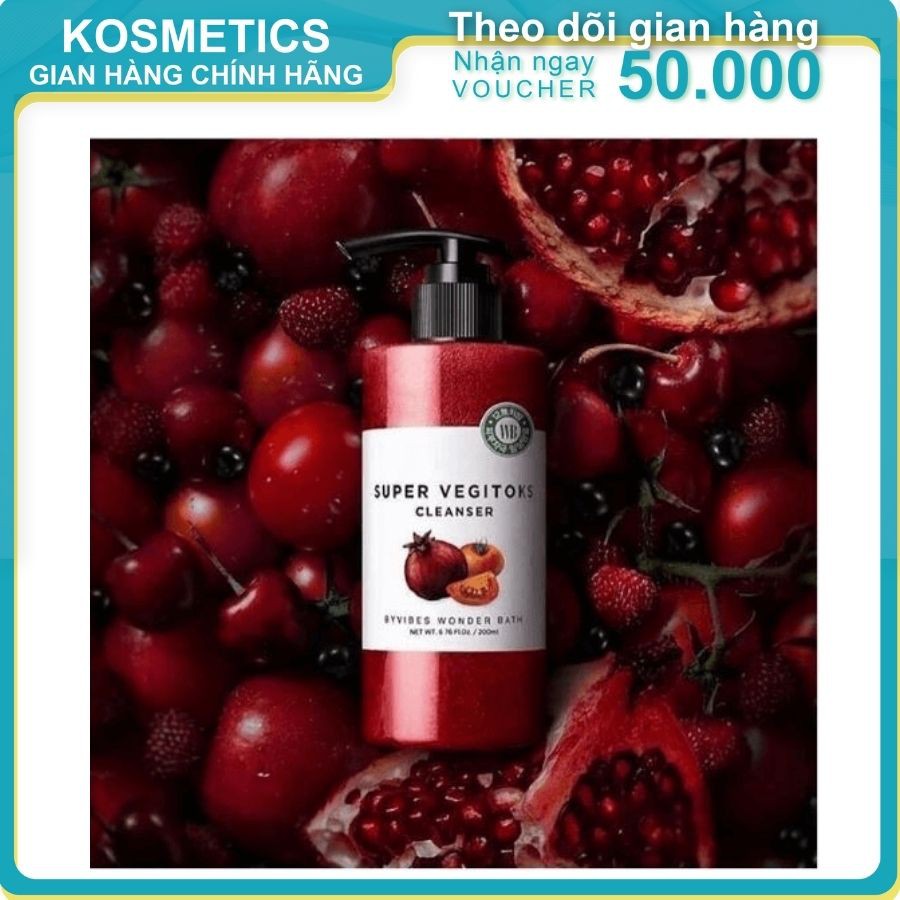 Sữa Rửa Mặt Thải Độc Rau Củ Byvibes Wonder Bath 3 In 1 Super Vegitoks Cleanser 300ML -Tặng Mini Size | BigBuy360 - bigbuy360.vn