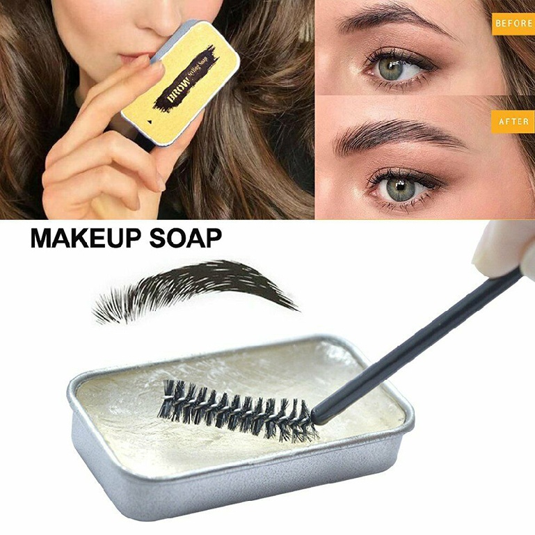 [Hàng mới về] Sáp trang điểm định hình chân mày kèm cọ bền màu