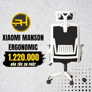 Ghế Công Thái Học Văn Phòng XiaoMi Manson Erogonomic Tựa Đầu Tay Linh Hoạt Bảo Vệ Cột Sống