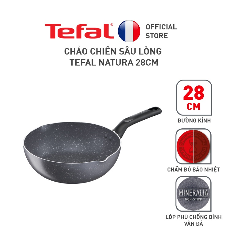 Chảo chiên sâu lòng Tefal Natura 28cm