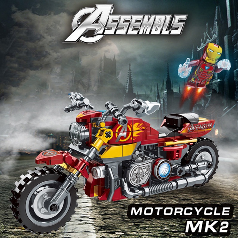 Mô hình đồ chơi lắp ráp nhân vật siêu anh hùng Marvel vui nhộn