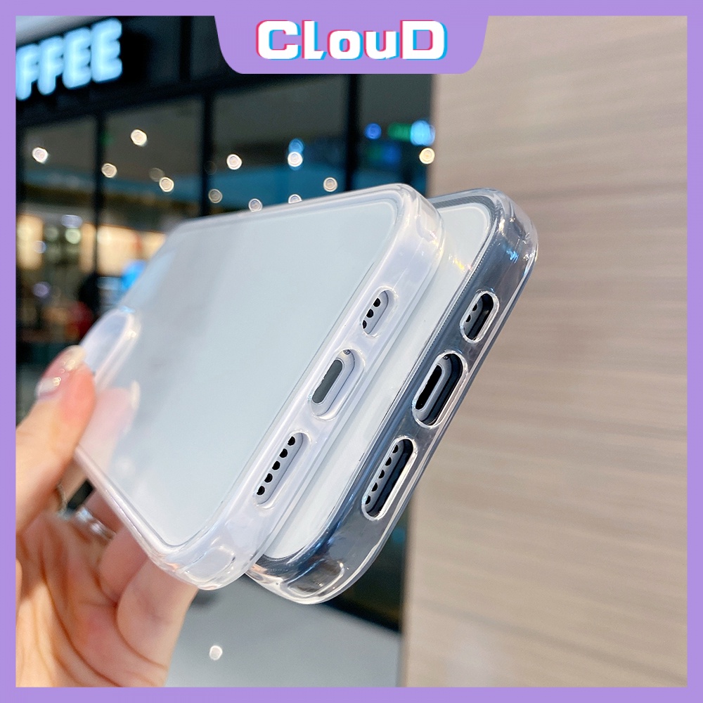 Ốp Điện Thoại Silicon Mềm Trong Suốt Màu Kẹo 3 Trong 1 Chống Sốc Cho iPhone 11 12 13 Pro Max XR XS Max X SE 2020 7Plus 8Plus 7 8