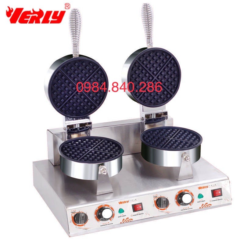 Máy làm bánh waffle công nghiệp đôi Verly