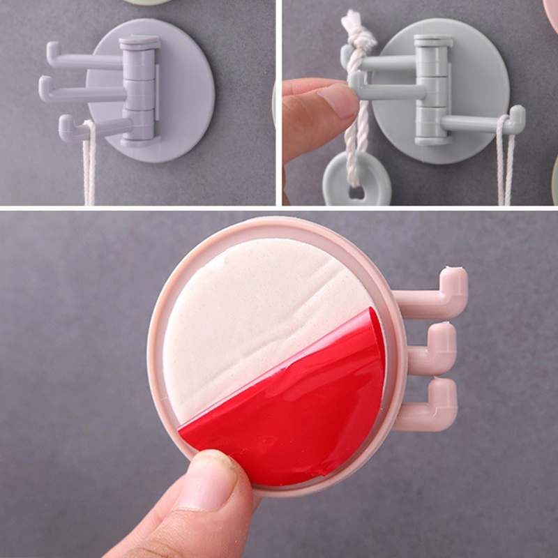 Móc Treo Áo Khoác Tự Dính Có Thể Gập Lại Đa Năng Sáng Tạo Cho Nhà Bếp Nhà Tắm