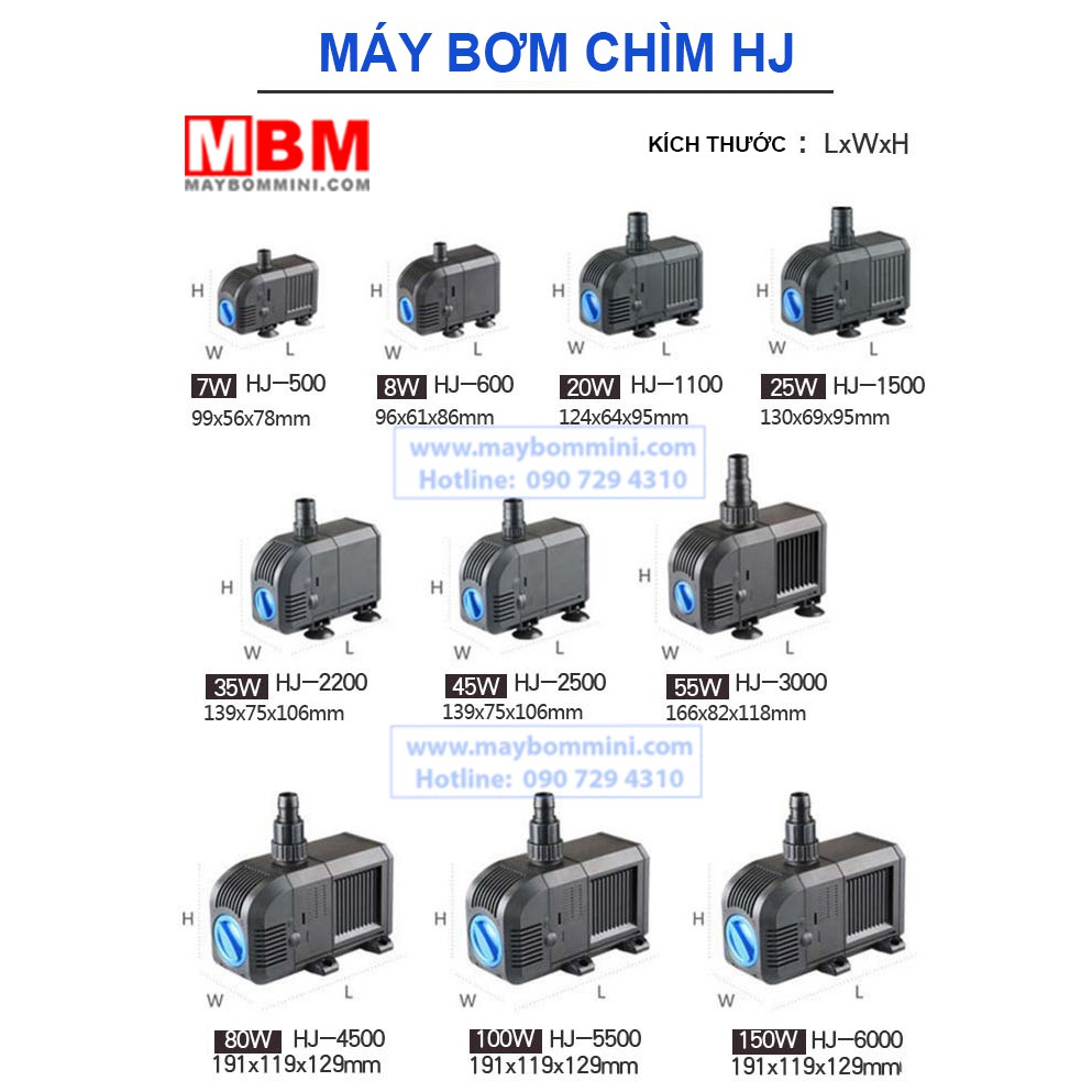 Máy Bơm Chìm 220V HJ-1500 1500L