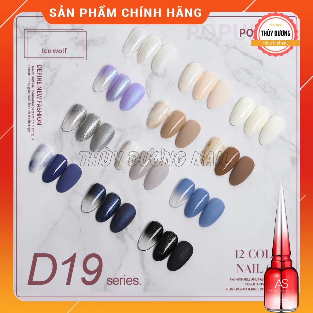 Sơn gel AS chính hãng chai đỏ mã D19 15ml