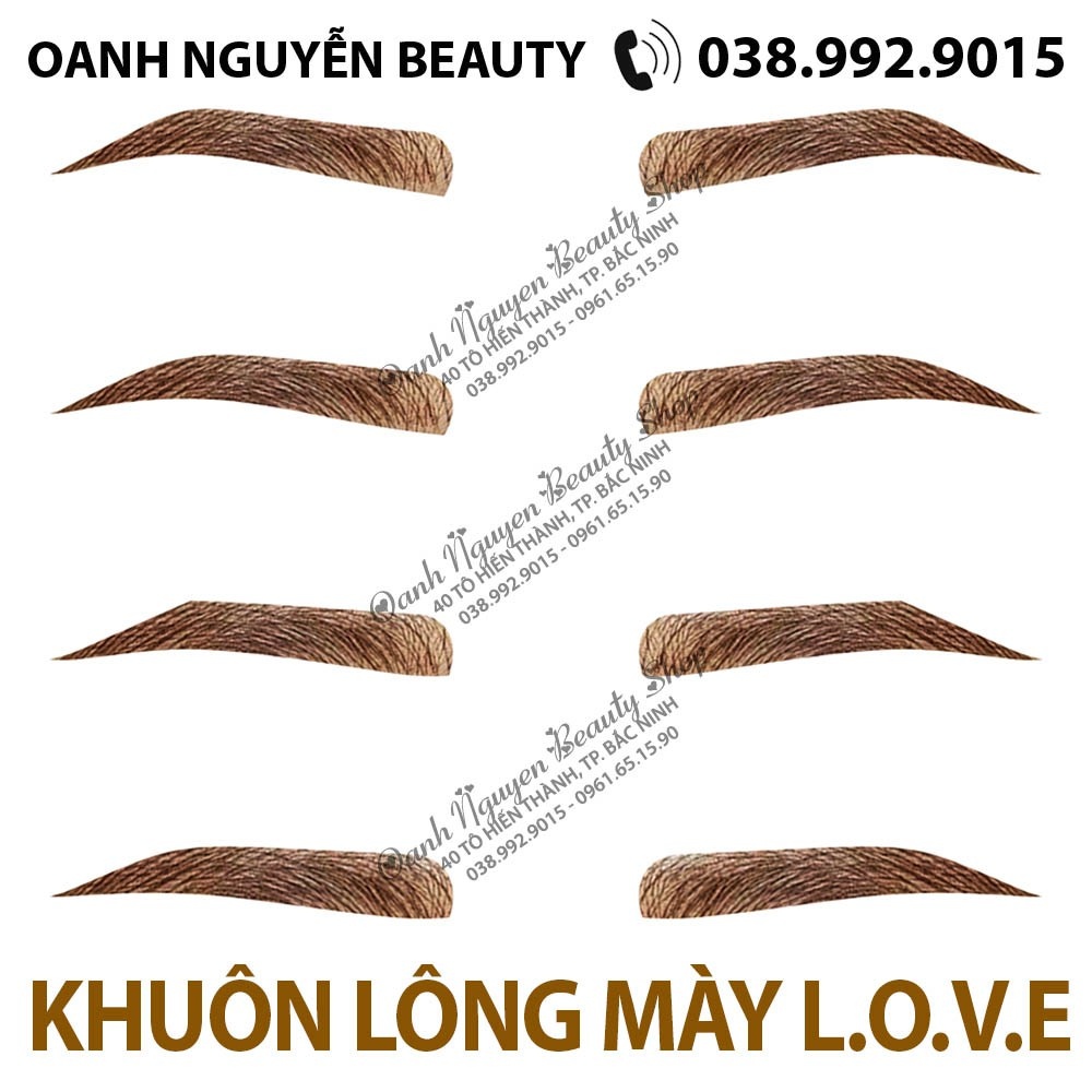 Khuôn kẻ lông mày Love 5 dáng đẹp nhất