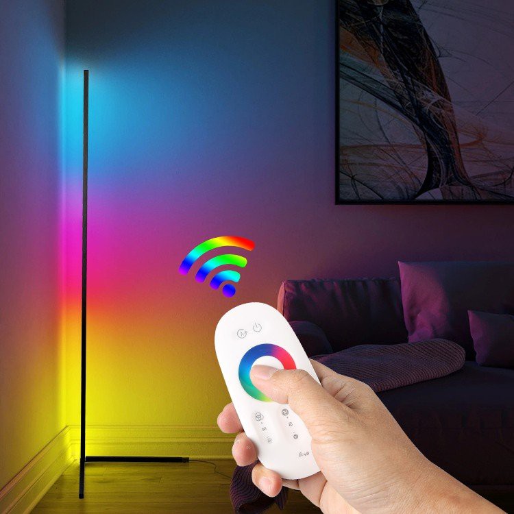 Đèn Góc Tường Corner Light RGB Led Kim Loại Trang Trí Phòng Khách, Phòng Ngủ, Phòng Game kèm điều khiển hot trend tiktok