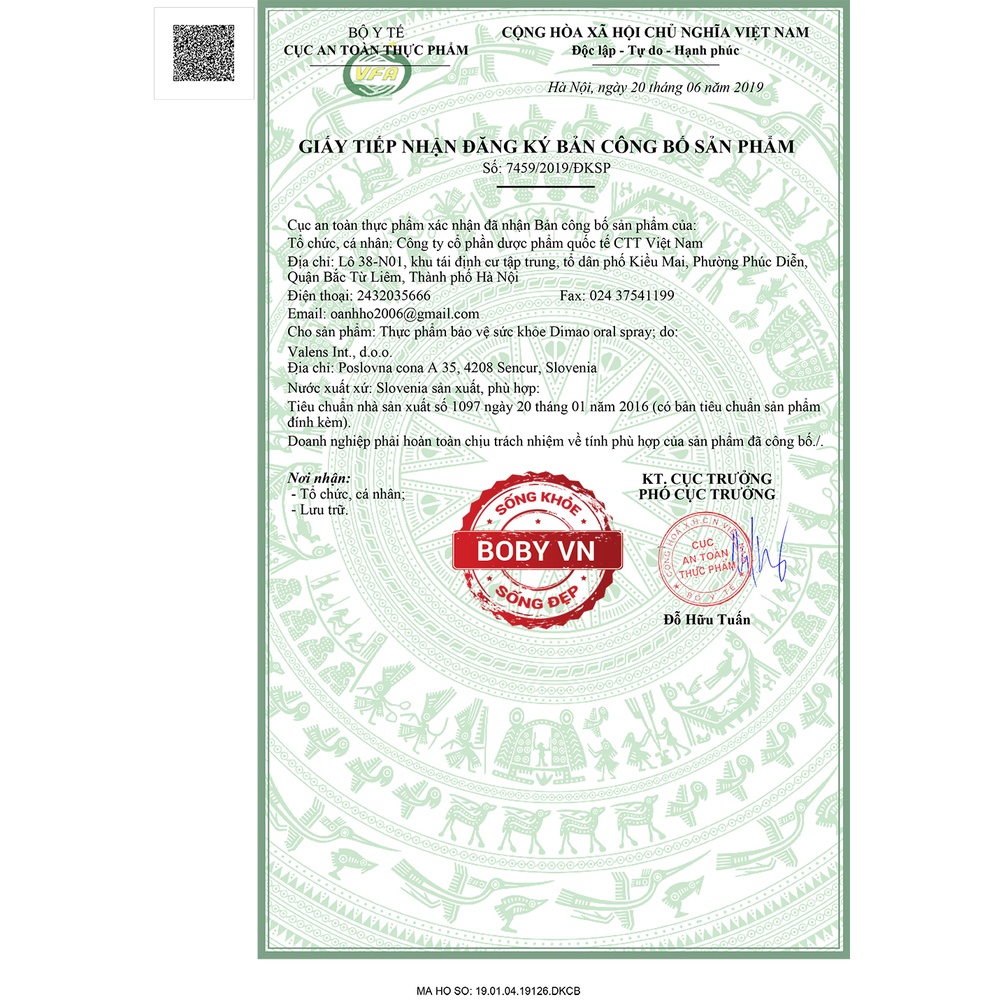 Dimao Oral Spray (Vitamin D3 400 IU) 25ml cho 125 ngày