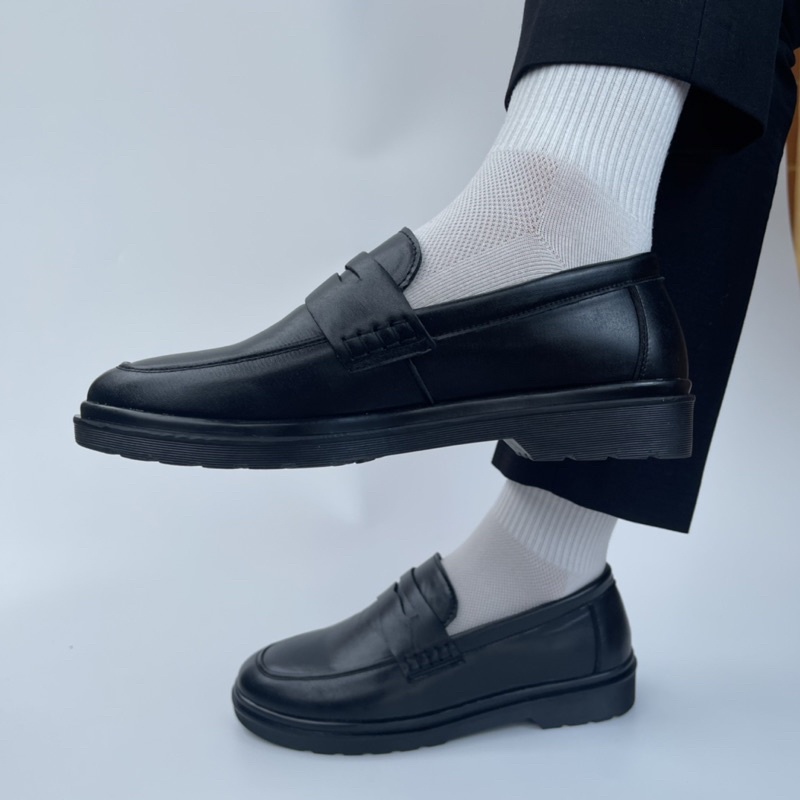 Giày lười nam cao cấp - Giày Penny loafer da bò nguyên tấm - Giúp tăng chiều cao 4cm cho nam - Bảo hành nổ da 12 tháng