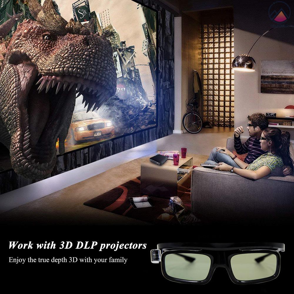 GL1800 Projector 3D Glasses Active Shutter Rechargeable DLP-Link for All 3D DLP Projectors Optama Ac