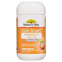 Kẹo dẻo Nature’s Way Kids Smart Vitamin C + Zinc + D3 Chewables